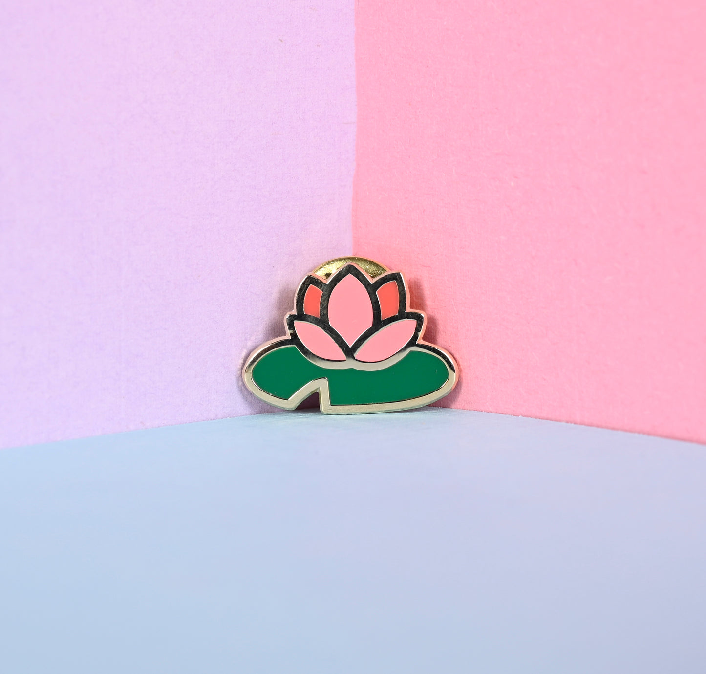 Frog and Lily Pad Pin Duo